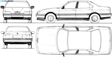 1991 Alfa Romeo 164 Sedan blueprint