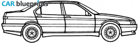 1990 Alfa Romeo 164 Sedan blueprint