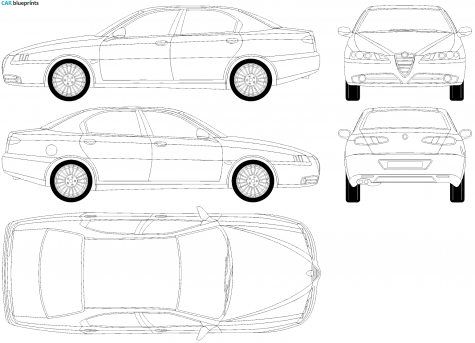 2003 Alfa Romeo 166 Sedan blueprint