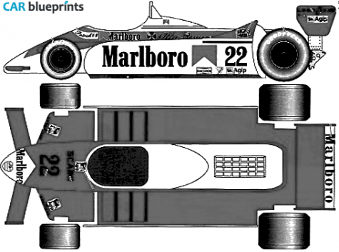 1980 Alfa Romeo 179B F1 Cabriolet blueprint