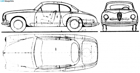 1950 Alfa Romeo 1900 Coupe blueprint