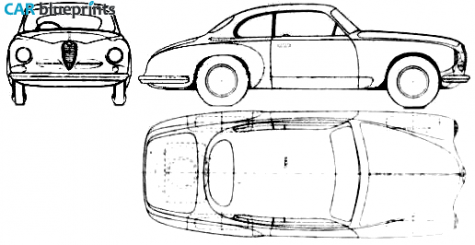 1950 Alfa Romeo 1900 Coupe blueprint