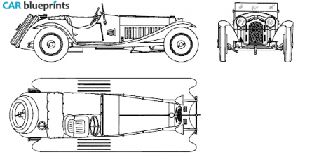 1931 Alfa Romeo 2.3 Spider Cabriolet blueprint