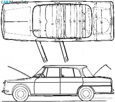 1963 Alfa Romeo 2600 Berlina Sedan blueprint