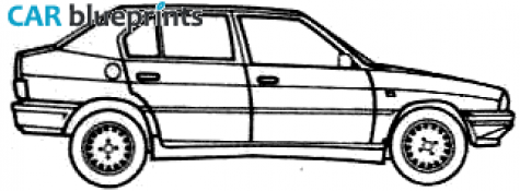 1990 Alfa Romeo 33 (Series 1) Hatchback blueprint