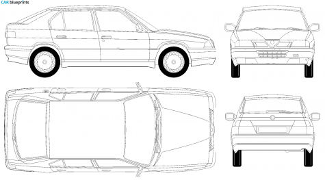 1991 Alfa Romeo 33 (Series 2) Hatchback blueprint