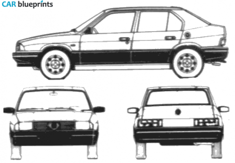 1983 Alfa Romeo 33 (Series 1) Hatchback blueprint