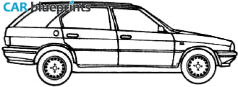 1990 Alfa Romeo 33 (Series 1) Sportwagon Wagon blueprint