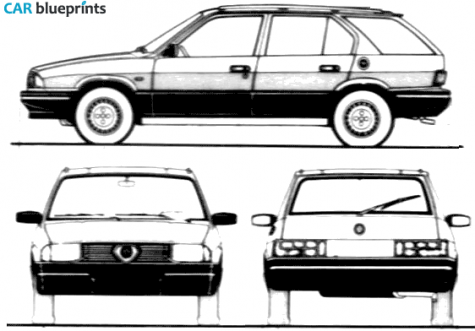 1984 Alfa Romeo 33 (Series 1) Sportwagon Wagon blueprint