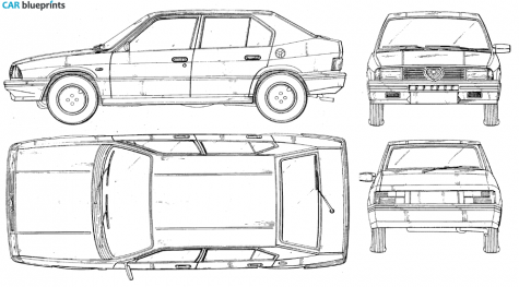 1983 Alfa Romeo 33 (Series 1) Hatchback blueprint