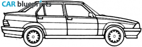 1990 Alfa Romeo 75 Sedan blueprint