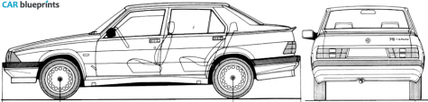 1987 Alfa Romeo 75 2.0 Twin Spark Sedan blueprint