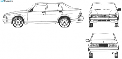 1985 Alfa Romeo 75 Sedan blueprint