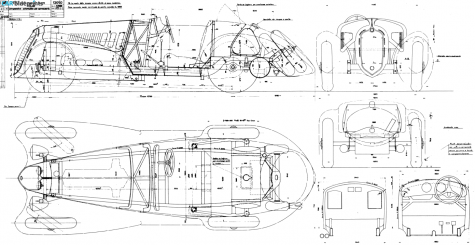 1932 Alfa Romeo 8C 2300B Spider OW blueprint