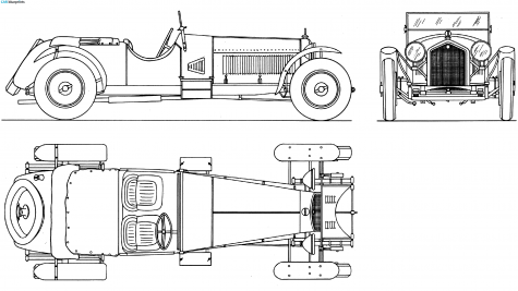 1931 Alfa Romeo 8C Gran Sport Cabriolet blueprint