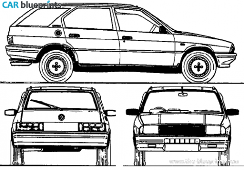 1988 Alfa Romeo Alfa 33 Giardinetta Wagon blueprint