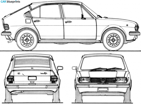 1973 Alfa Romeo Alfasud Hatchback blueprint