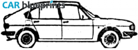 1982 Alfa Romeo Alfasud (Series 2) Hatchback blueprint