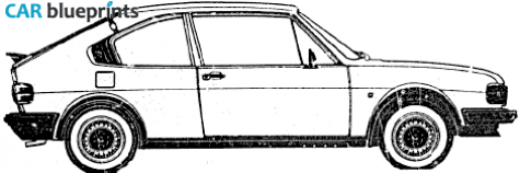 1982 Alfa Romeo Alfasud (Series 2) TI Hatchback blueprint