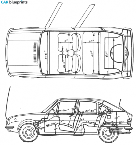 1975 Alfa Romeo Alfasud (Series 1) Hatchback blueprint