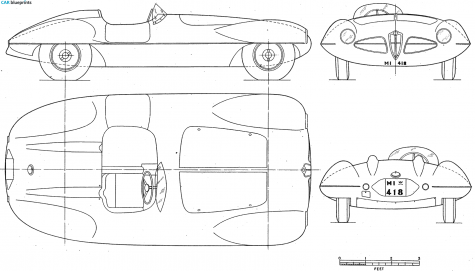 1952 Alfa Romeo Disco Volante Cabriolet blueprint