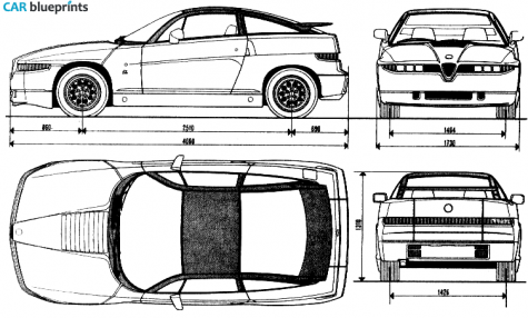 1989 Alfa Romeo ES-30 Coupe blueprint