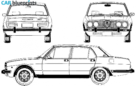 Alfa Romeo FNM 2300 Sedan blueprint