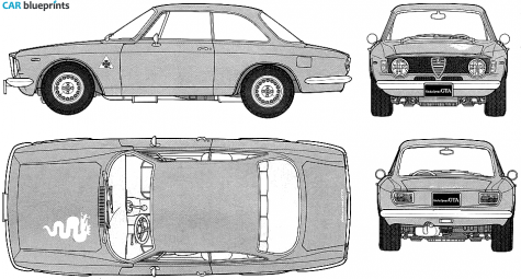 1968 Alfa Romeo GTA Coupe blueprint