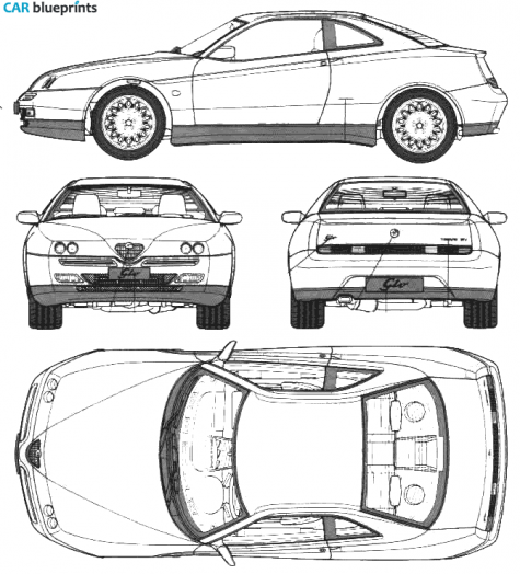 1995 Alfa Romeo GTV Coupe blueprint