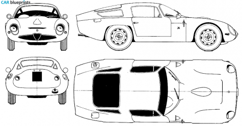 1963 Alfa Romeo GTZ Coupe blueprint