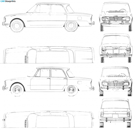 1972 Alfa Romeo Giulia Sedan blueprint