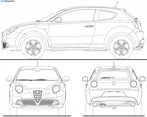 2009 Alfa Romeo MiTo Hatchback blueprint