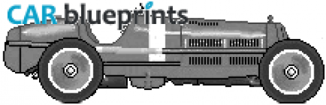 1935 Alfa Romeo Monza 23L GP OW blueprint