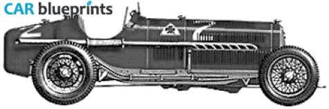 1932 Alfa Romeo P3 OW blueprint