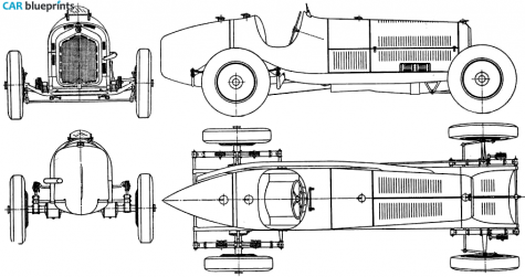 1932 Alfa Romeo P3 OW blueprint