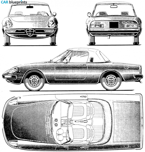 1971 Alfa Romeo Spider Cabriolet blueprint