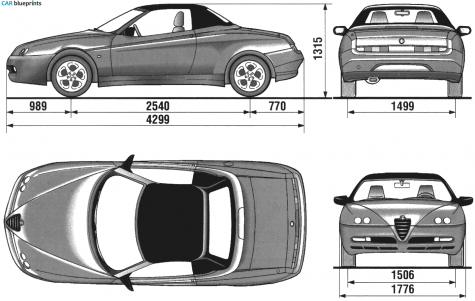 2003 Alfa Romeo Spider Cabriolet blueprint