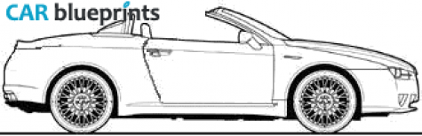 2007 Alfa Romeo Spider Cabriolet blueprint