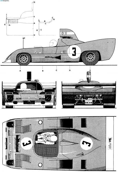 1973 Alfa Romeo T33 Targa blueprint