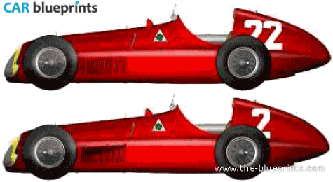 1951 Alfa Romeo Tipo 159 F1 GP OW blueprint