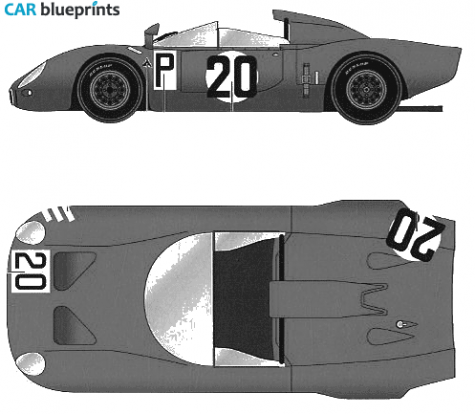 1967 Alfa Romeo Tipo 33 Sebring Nurburgring Targa blueprint