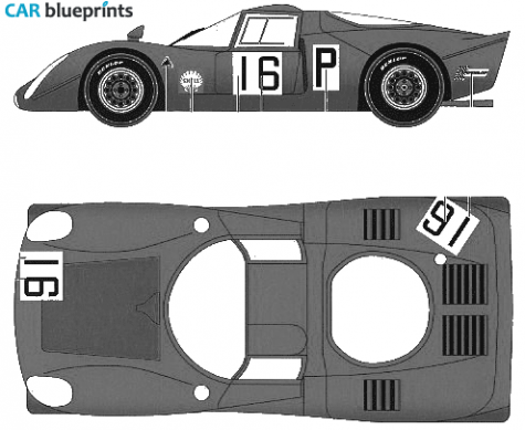 1967 Alfa Romeo Tipo 33 Targa Florio Sebring Coupe blueprint