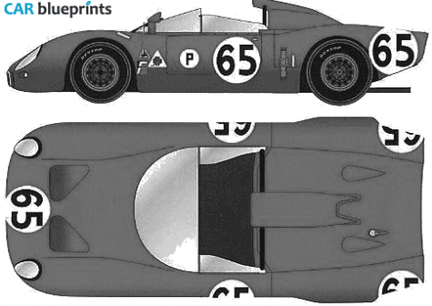 1967 Alfa Romeo Tipo 33 Stradale Sebring Targa blueprint