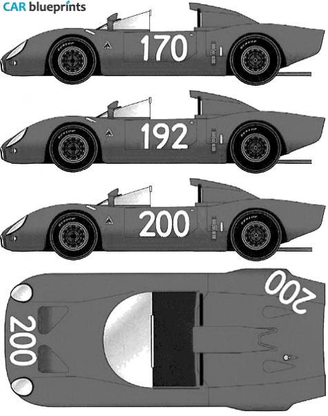 1967 Alfa Romeo Tipo 33 Stradale Targa Florio Targa blueprint