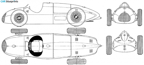 1940 Alfa Romeo Tipo 512 OW blueprint