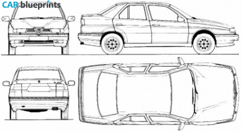 1993 Alfa Romeo 155QV Sedan blueprint