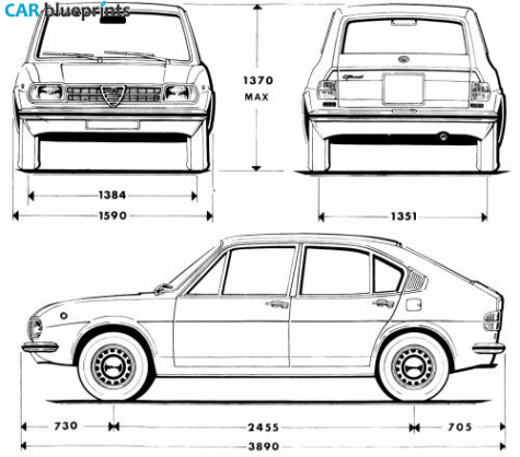 1973 Alfa Romeo Alfasud Hatchback blueprint