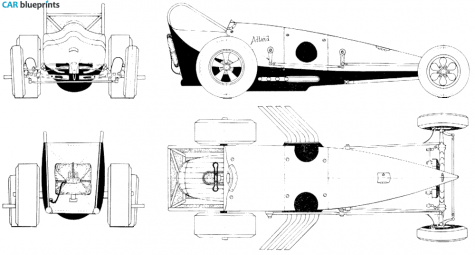 1960 Allard Dragster Cabriolet blueprint