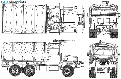 AM General M35A2 2.5t Truck blueprint