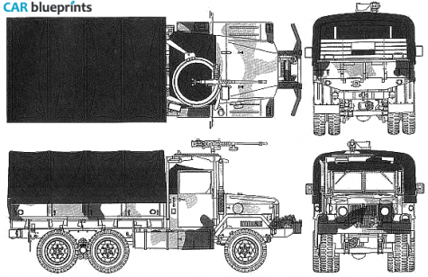 AM General M35A2 2.5t Truck blueprint